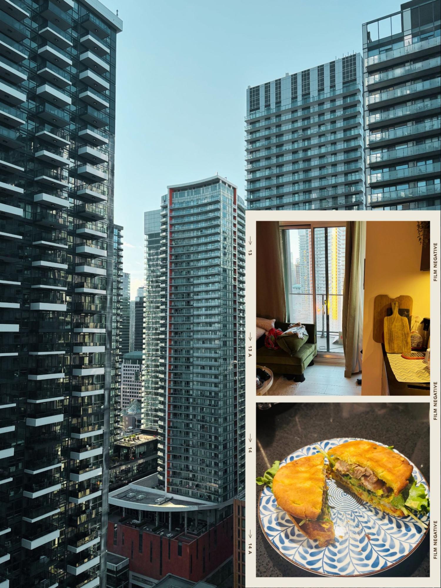 Toronto cityscape of modern glass condominium towers