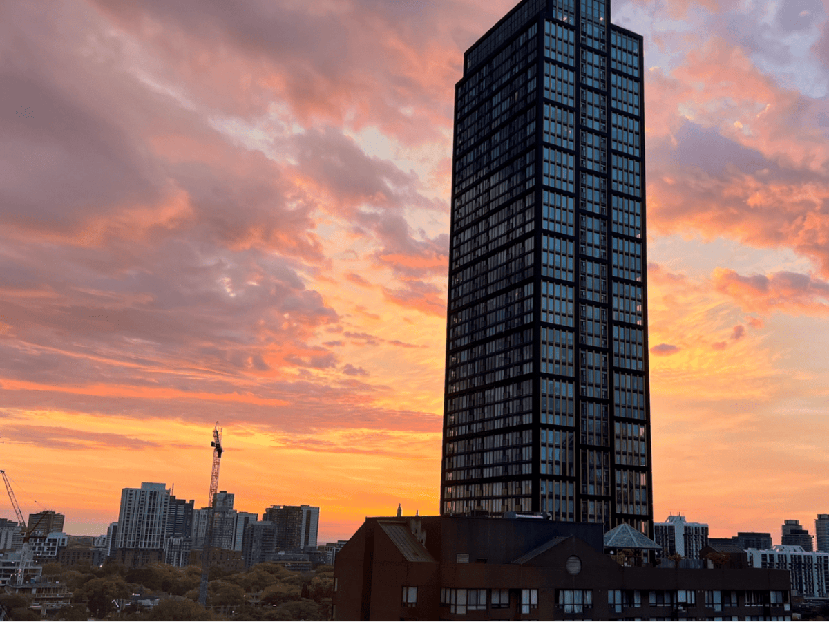 TMU student sunrise of the city