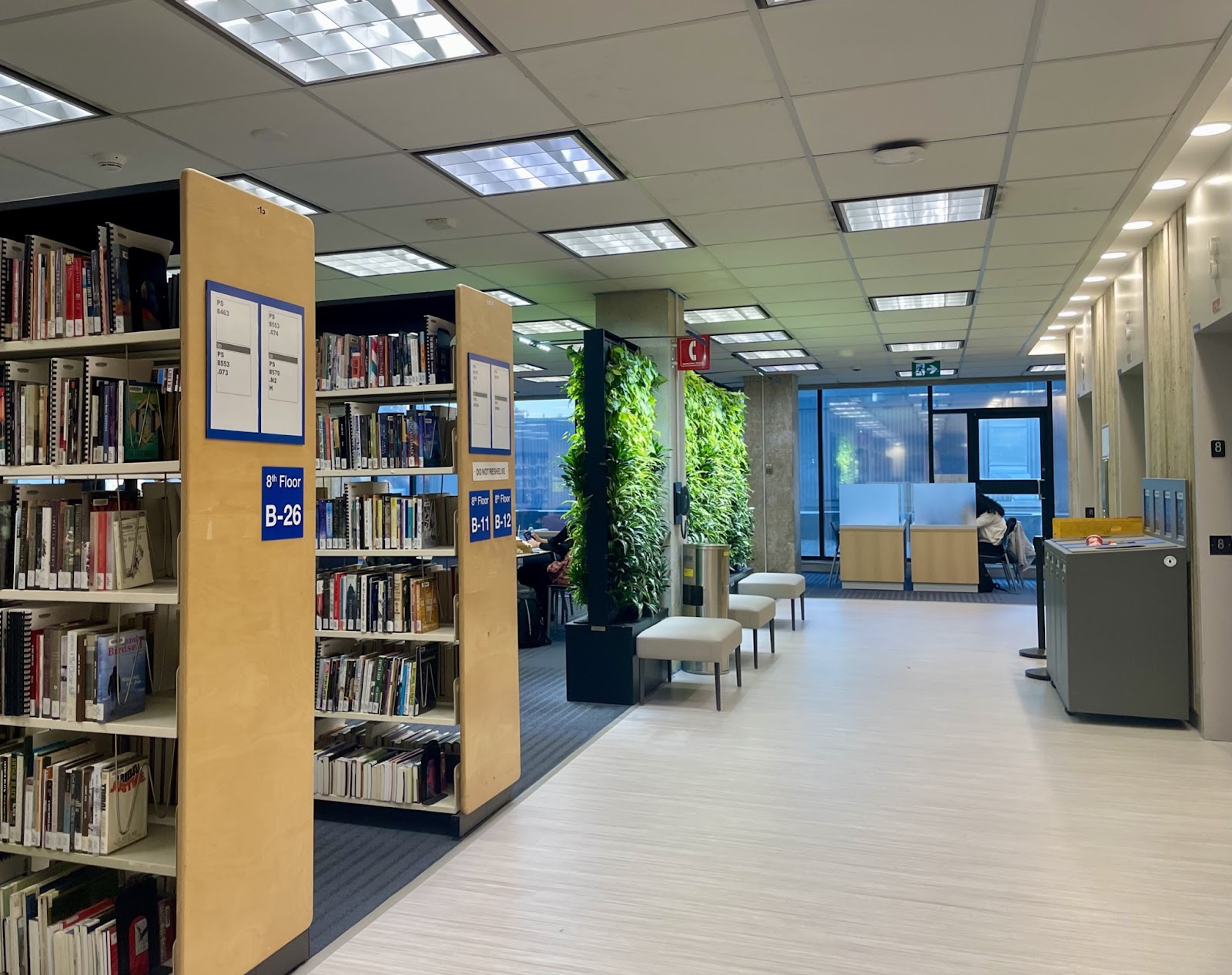 Eighth floor of the library  building.