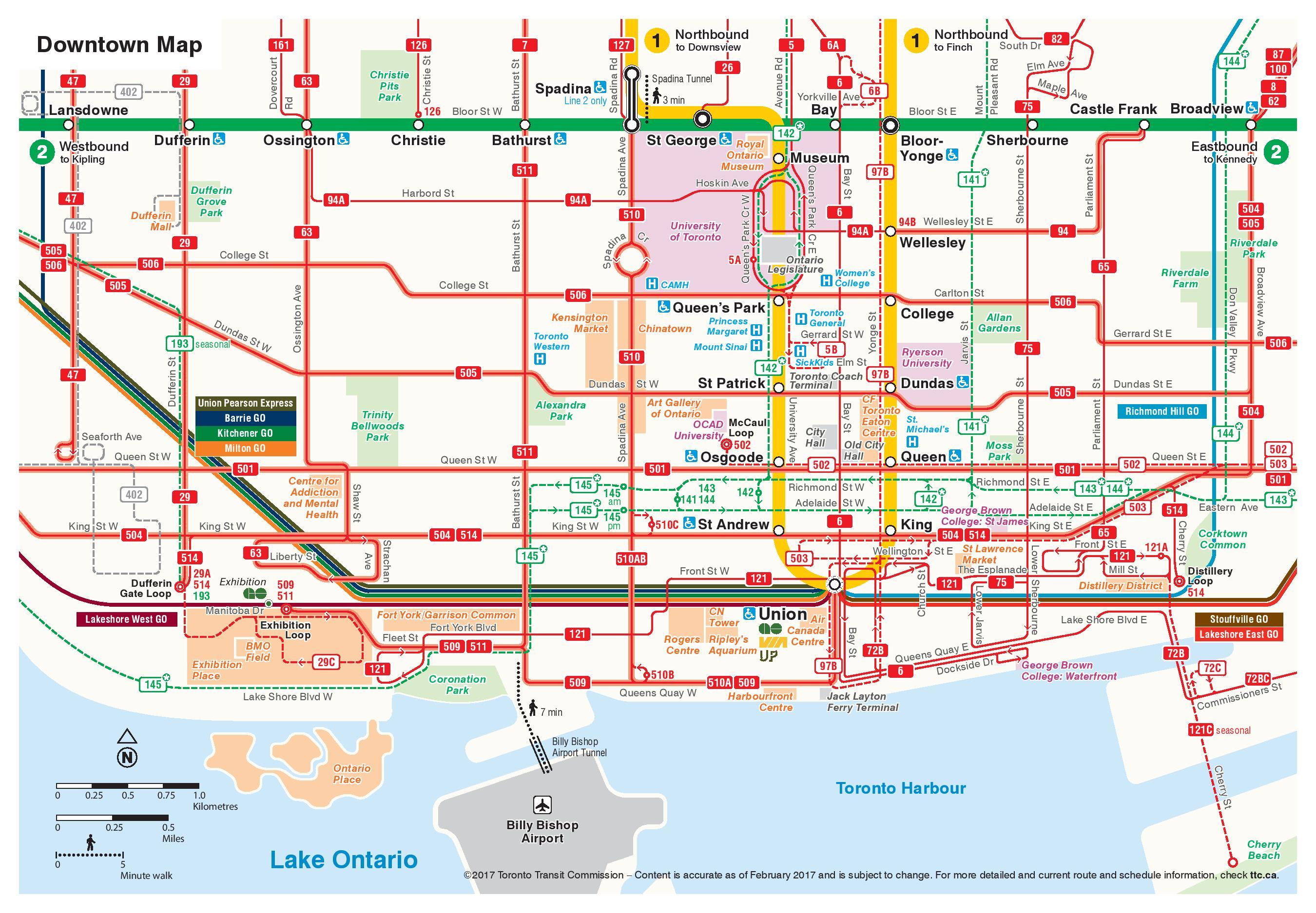 Toronto TTC map