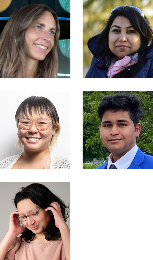 Dr. Ali Mazalek, Dr. Afroza Sultana, May Yu, Rishabh Seth, Yves Al-sharifi.