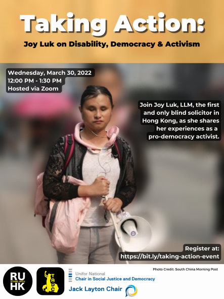 Taking Action: blind woman walking