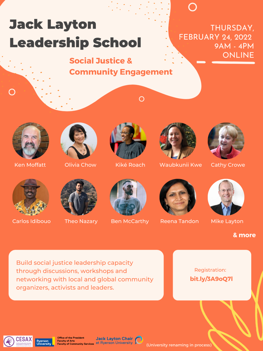 Jack Layton Leadership School poster