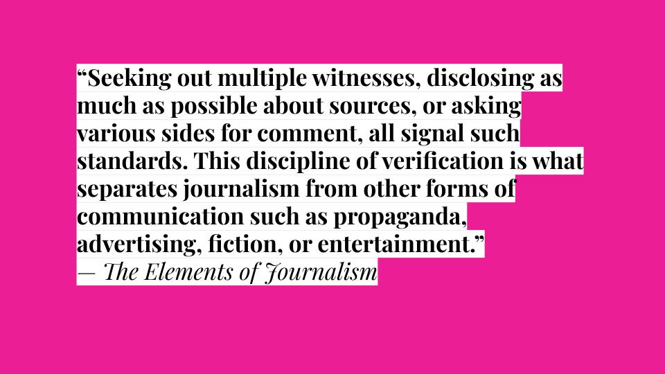 A quote on a pink background.