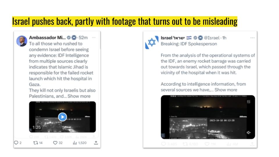Slide with two Twitter posts side by side.