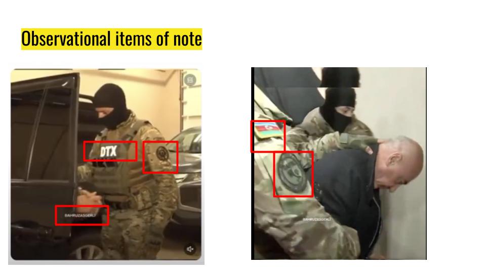 Screenshot of clips for a slide on observational items of note.