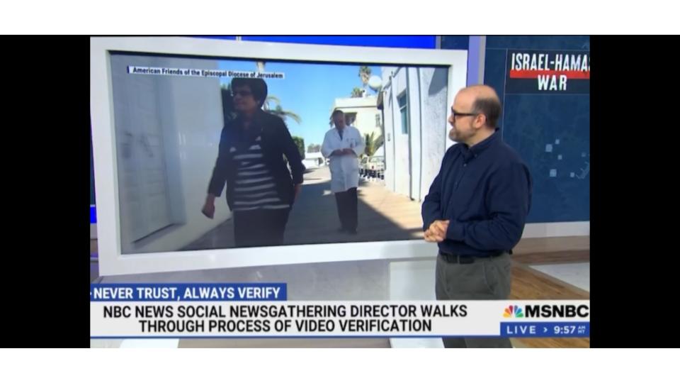 Screenshot of a news broadcast.