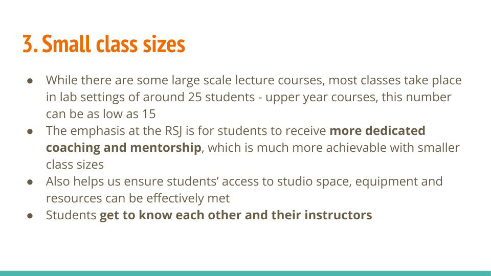 Information on the class size in each lab