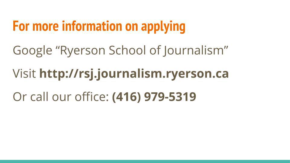 How to apply to the journalism program