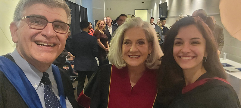 Dean Charles Falzon of The Creative School, Lisa Laflamme and MJ and Gold Medal Winner Mahdis Habibinia.