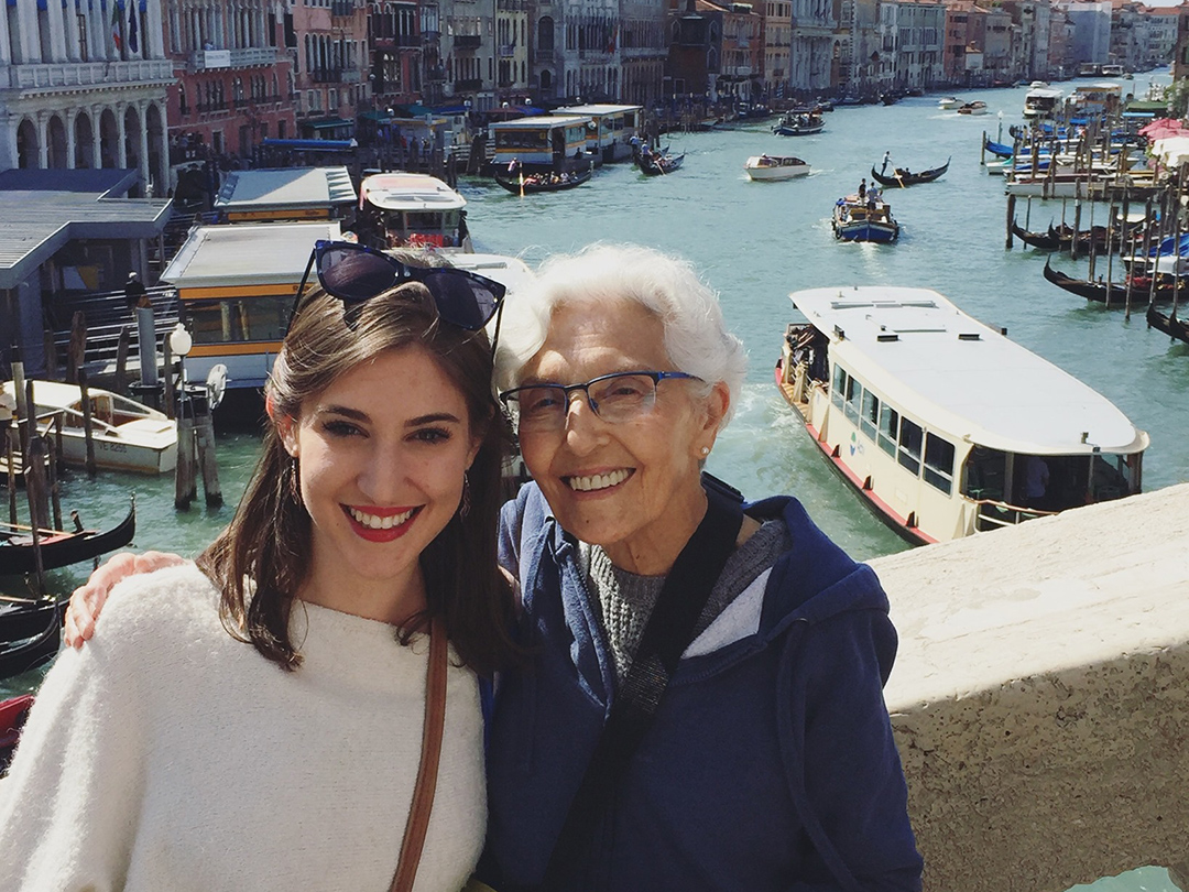 Annie Vetterol and her grandmother in Italy