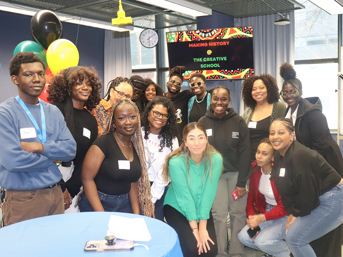 A group of students gathered at the Celebration of Black Community