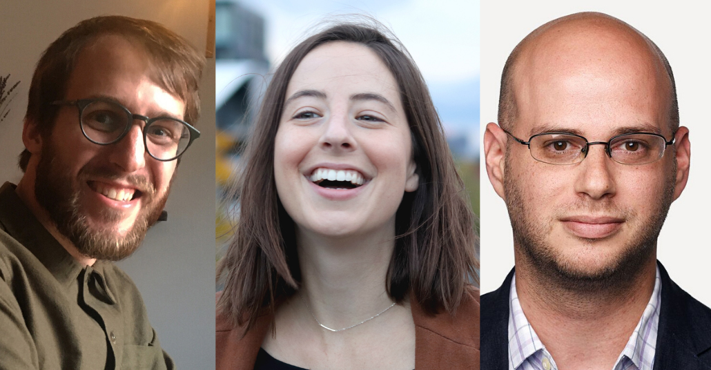 From left to right: Max Mertens, Carly Maga and Barry Hertz