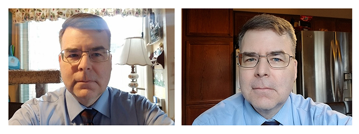 Two photos showing the difference between back lighting and front lighting.