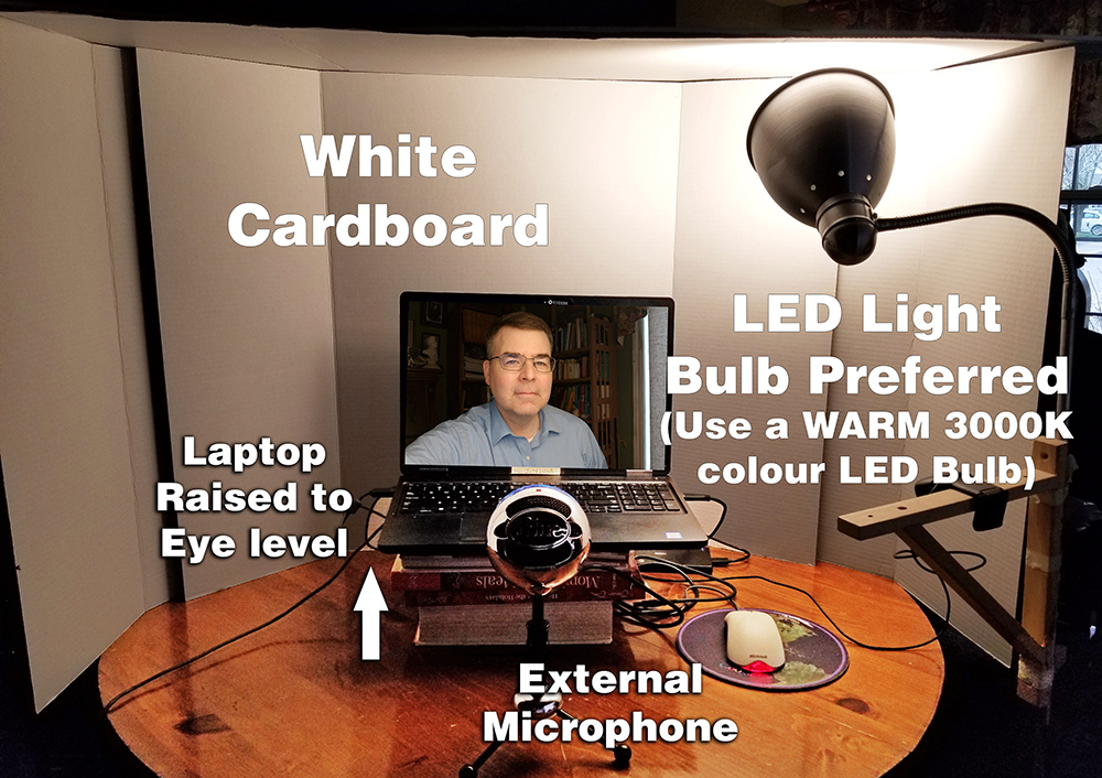 Demonstration of how an LED light can change the lighting situation.