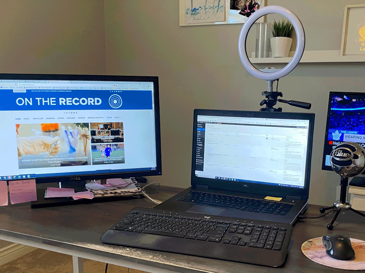 Lindsay Hanna's workspace at home. 