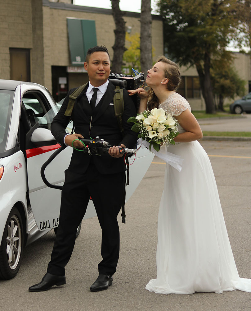 A Ghostbusters Groom and his Bride 