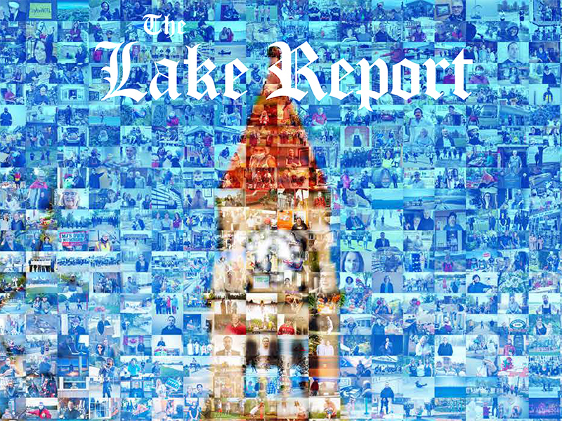 An image of the Lake Report's composite front page, which includes hundreds of photos making up a picutre of Niagara on the Lake city hall. 