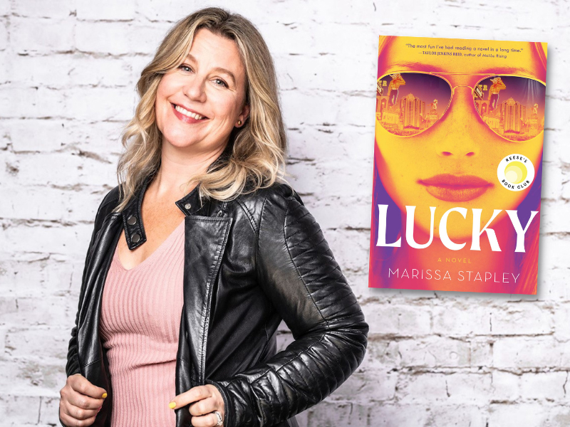 Alum and author Marissa Stapley with the cover of her fourth-novel "Lucky."