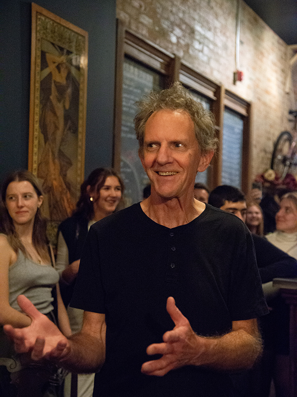 Prof. Bill Reynolds at the launch party for The Otter (The Otter/Aloysius Wong) 