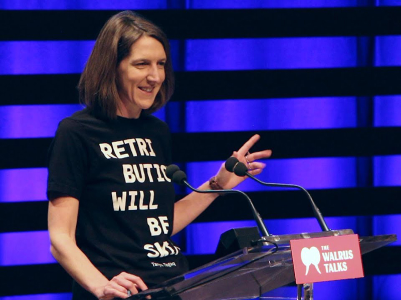 Siri Agrell, speaking at The Walrus Talks in 2017 about how technology alone is not the only way to create social change.