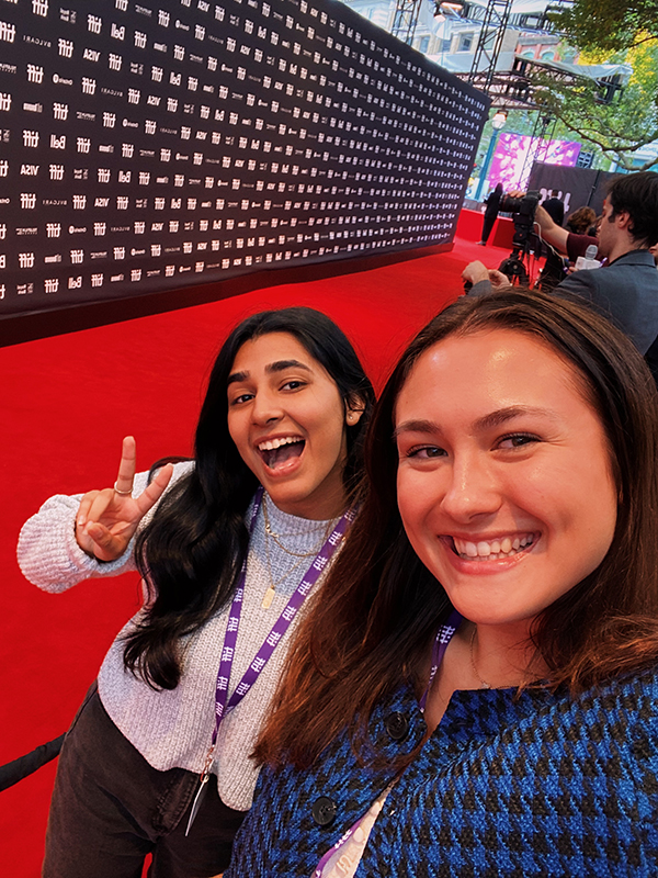 Third-year student, Zoha Naghar (left) and second-year student Nicole Soroka (right) covered TIFF for Met Radio.