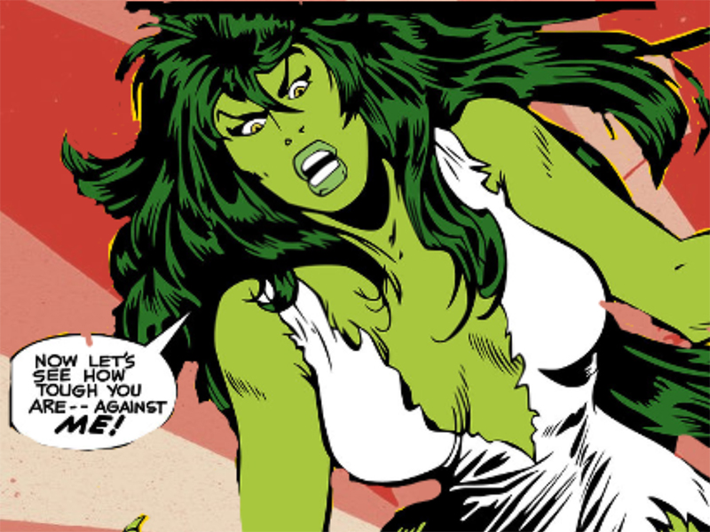 SheHulk in the Marvel comics