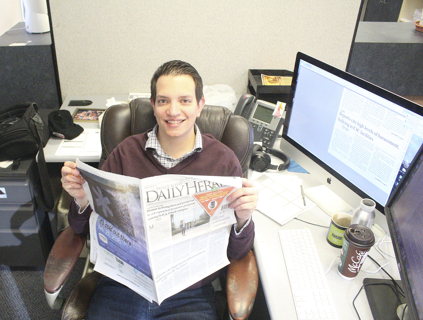 Peter Lozinski at the Prince Albert Daily Herald.