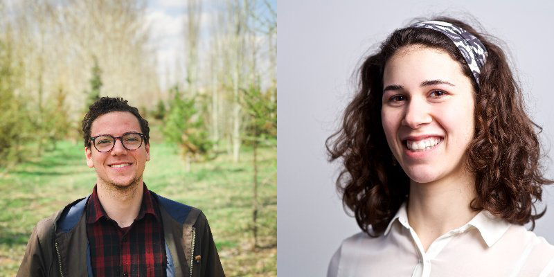 Guest producers, Pull Quotes podcast, Andrew Oliphant (left) and Annika Forman (right)  (photos courtesy of Twitter)