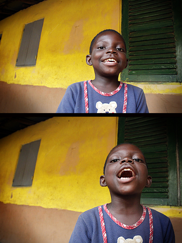 Sofia makes silly faces in Dodowa, Ghana. I spent time volunteering at an orphanage there, teaching kids photography. (2011)
