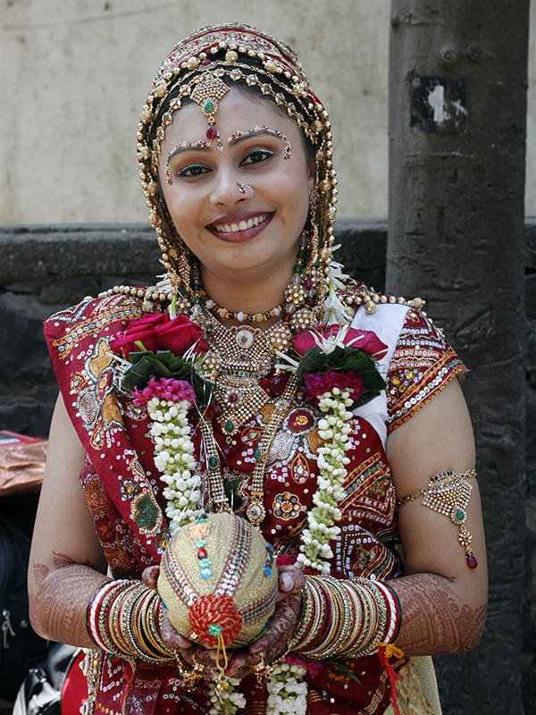 Gargi smiles on her wedding day. (India, 2011)