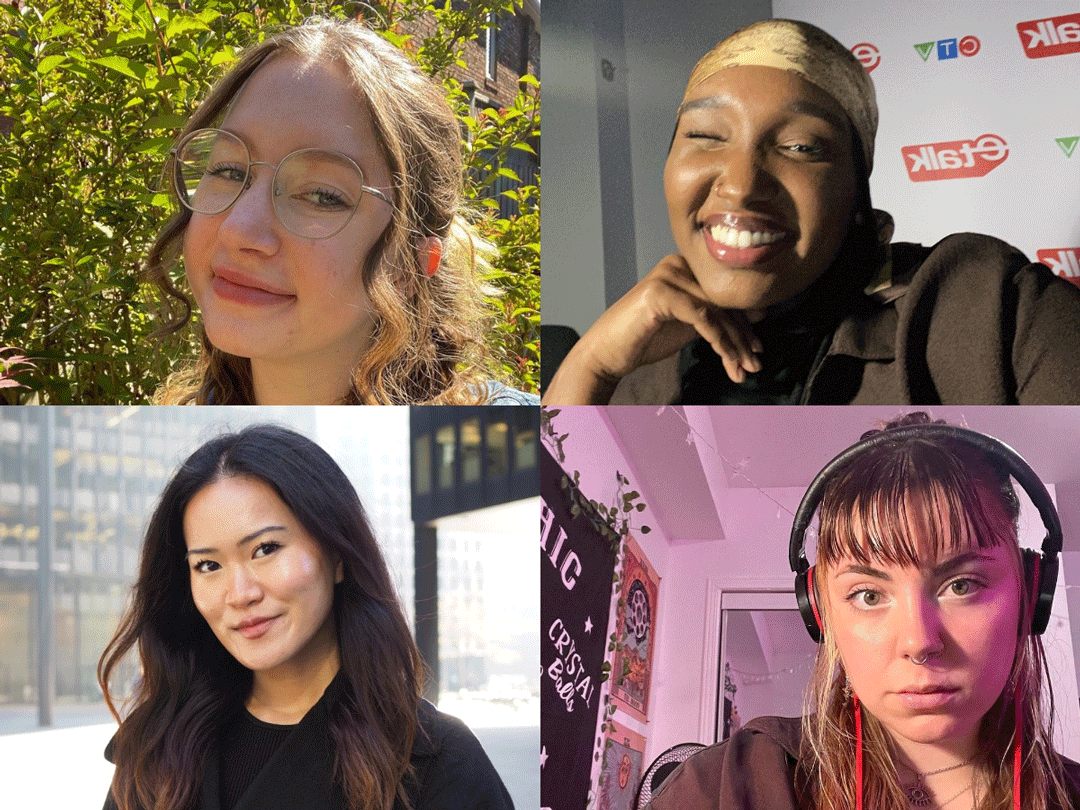 From left to right: Olivia Wiens, Kadija Osman, Breanna Schnurr, Christina Flores-Chan