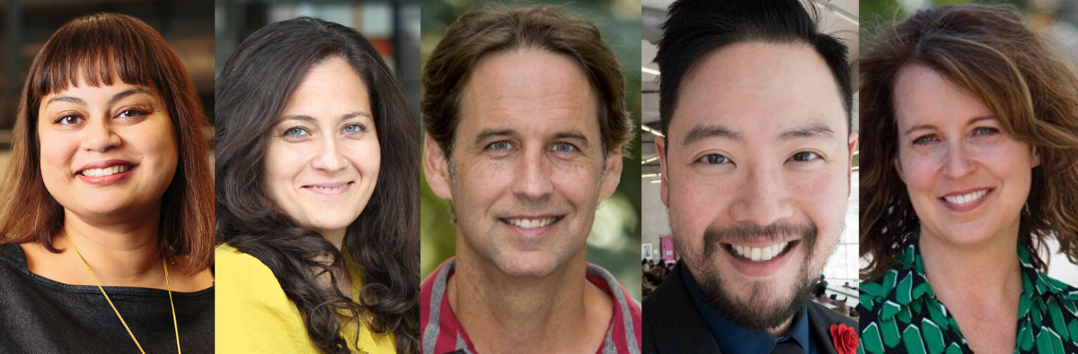 RSJ profs Asmaa Malik, Sonya Fatah, Gavin Adamson, Adrian Ma and Lisa Taylor who won innovation grants. 
