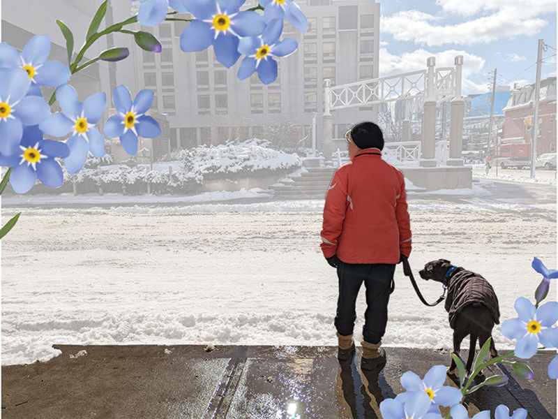 Stylized photo of the author's mother 