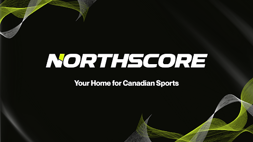 In white text on a black background, "Northscore, Your Home for Canadian Sports."