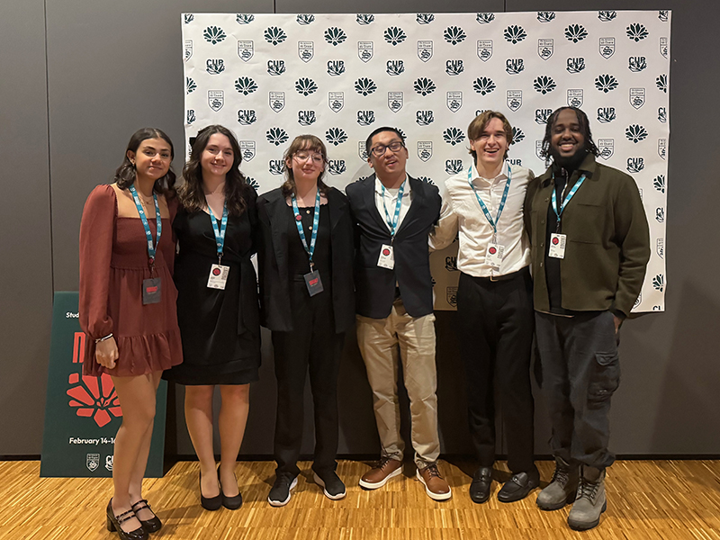 The Eyeopener team with the awards on Gala night at NASH87.  (Photo courtesy Vanessa Kauk)