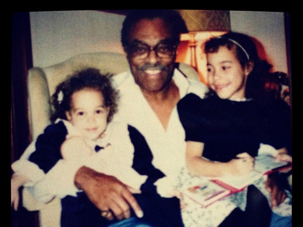 The Honourable Lincoln Alexander with two young girls