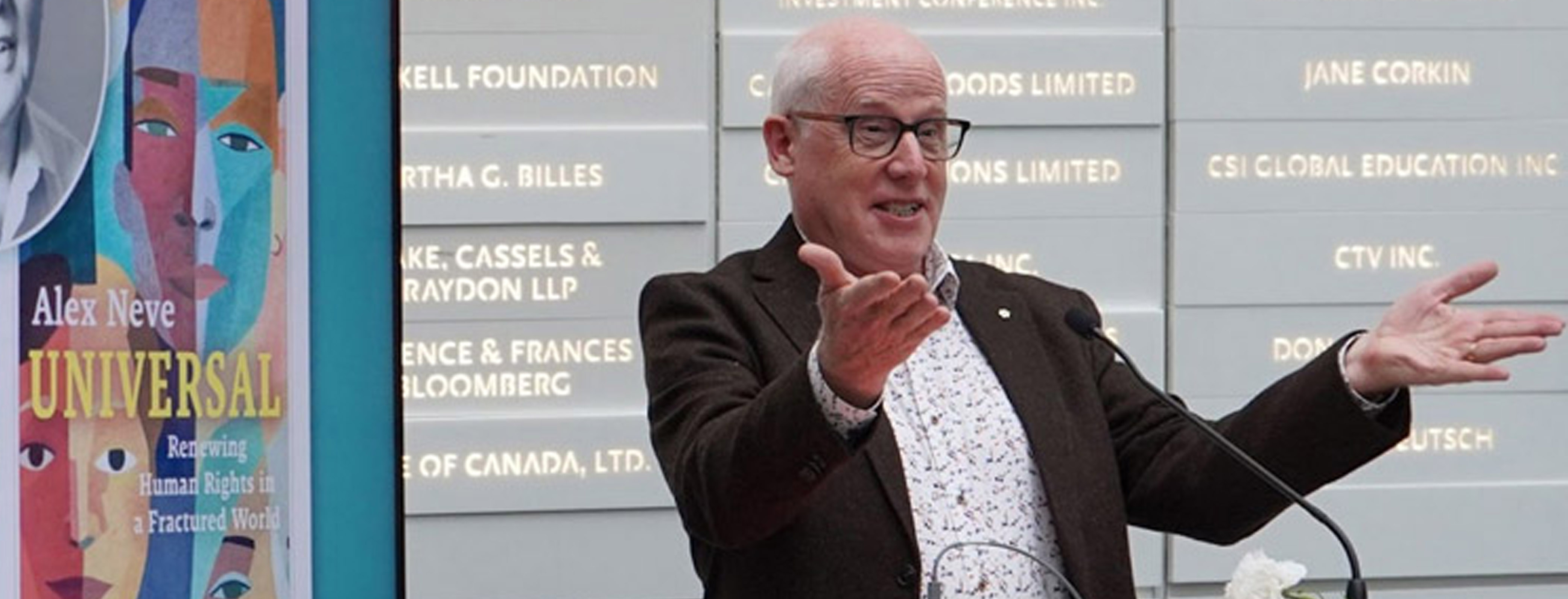 Prof. Alex Neve inspired audience members to seize their own individual and collective power in creating positive change.