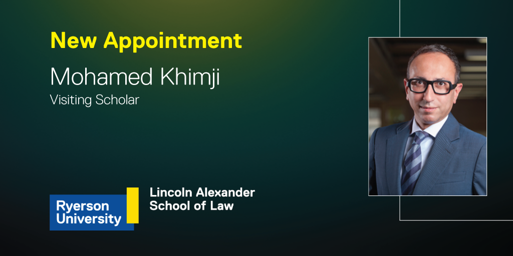 Mohamed Khimji new appointment as visiting Scholar