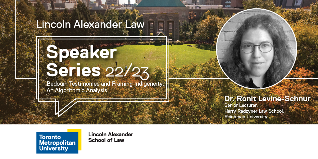 Speaker Series: Dr. Ronit Levine-Schnur