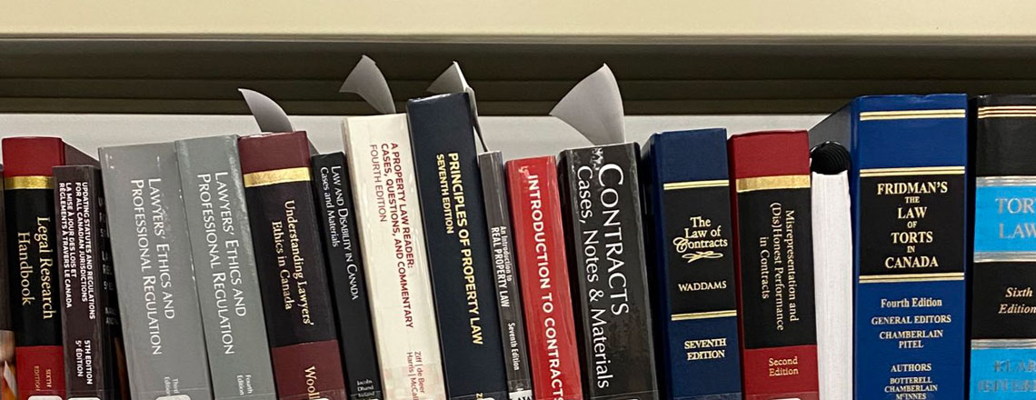 law journals on a shelf