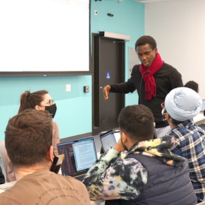 Lincoln Alexander Law students in class with Professor Uchechukwu Ngwaba