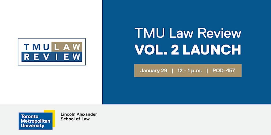 TMU Law Review Vol 2 Launch