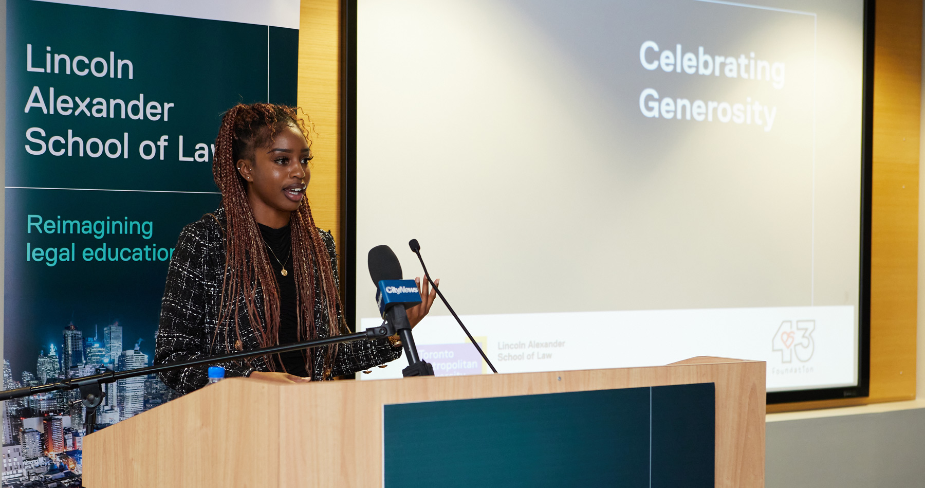Attendees at the "Celebrating Generosity" event at Lincoln Alexander Law