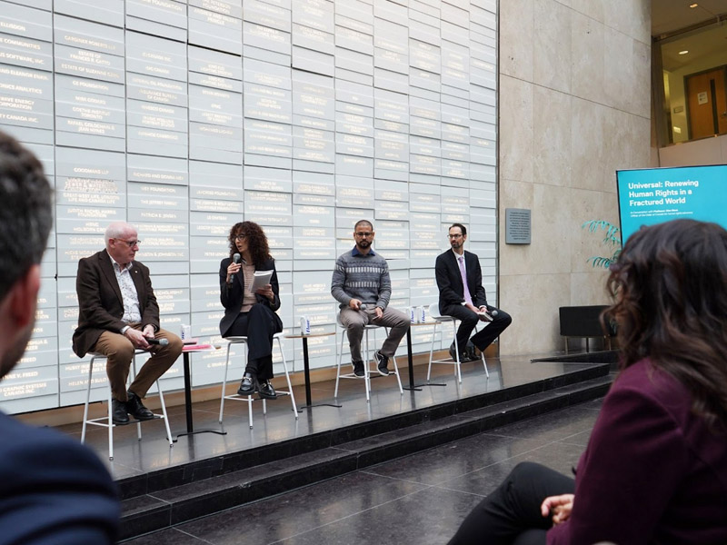 L-R: Prof. Neve was joined by Prof. Michele Krech, Judge Anderson Santos da Silva, and Prof. Christopher Campbell-Duruflé for a panel discussion.