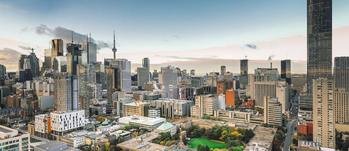 View of the TMU campus and Toronto Skyline