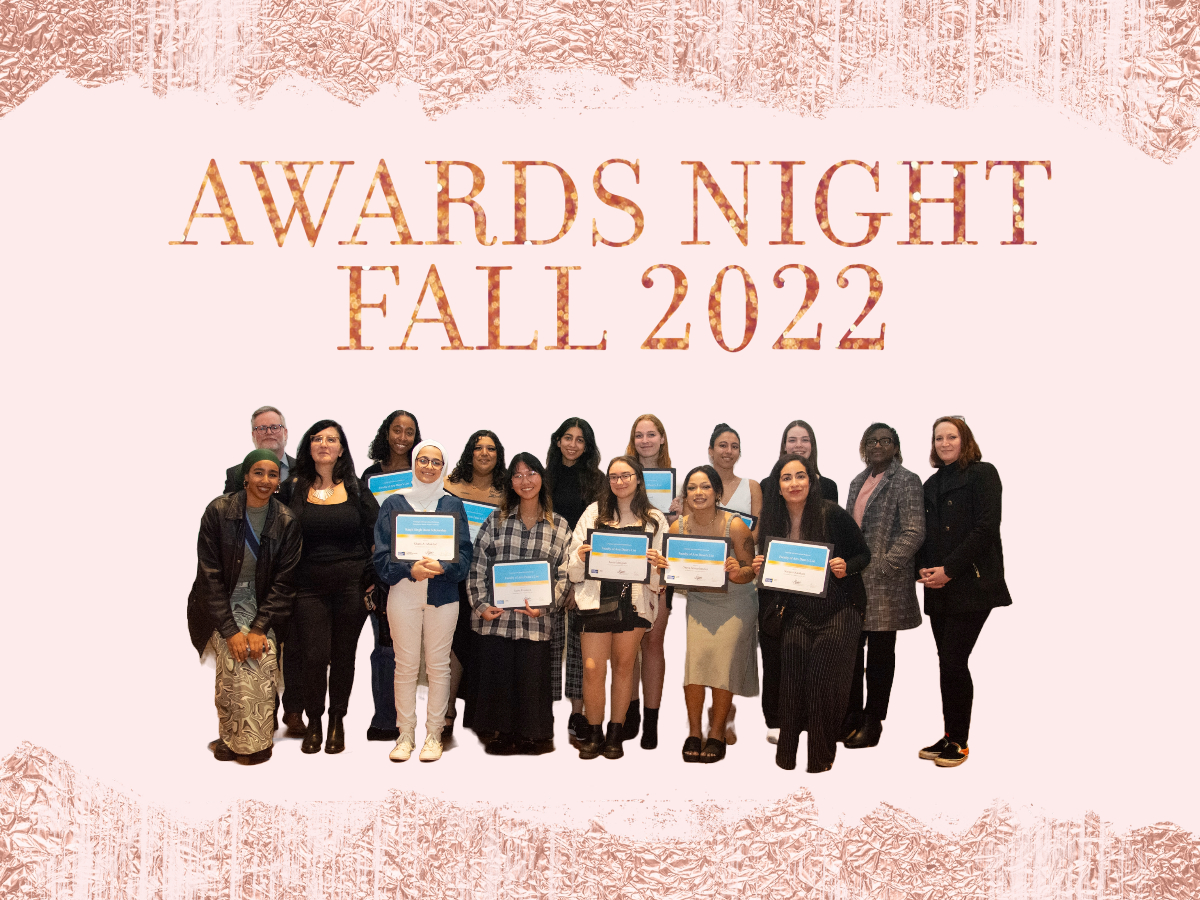 Students and faculty at Awards Night 2022.