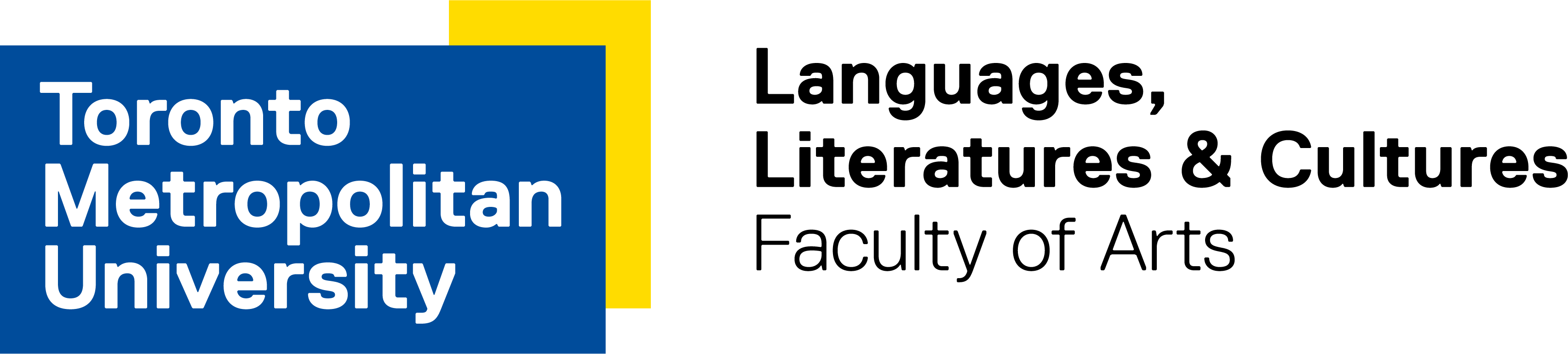 Logo of the Department of Languages, Literatures and Cultures at the Toronto Metropolitan University