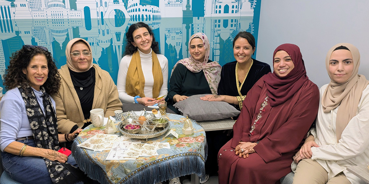 Students and faculty at an Eid Celebration.