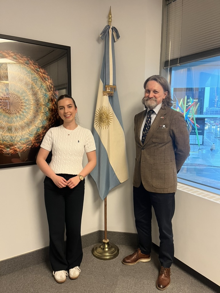 Ingrid and Consul General Gustavo Infante